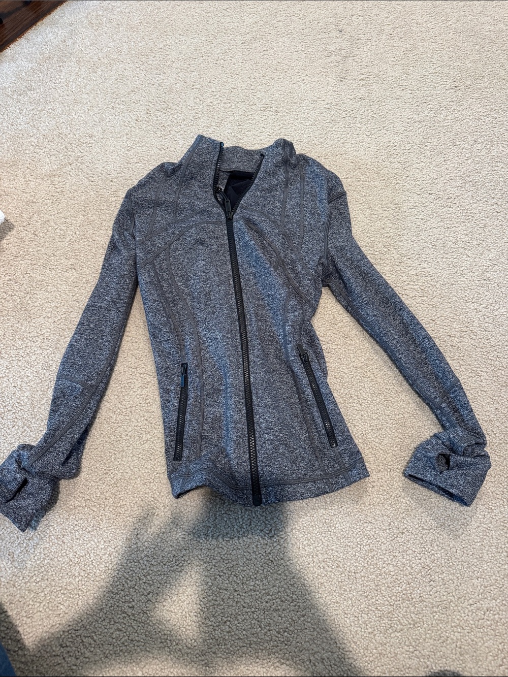 lululemon athletica Heathered Gray Full-Zip Jacket